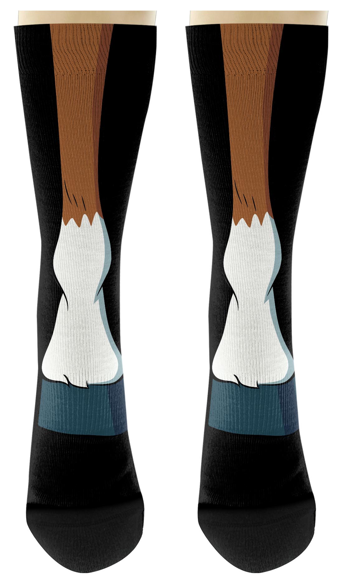 Lucky Socks Horse Legs & Horseshoe Socks Horse Lover Gifts Novelty Crew