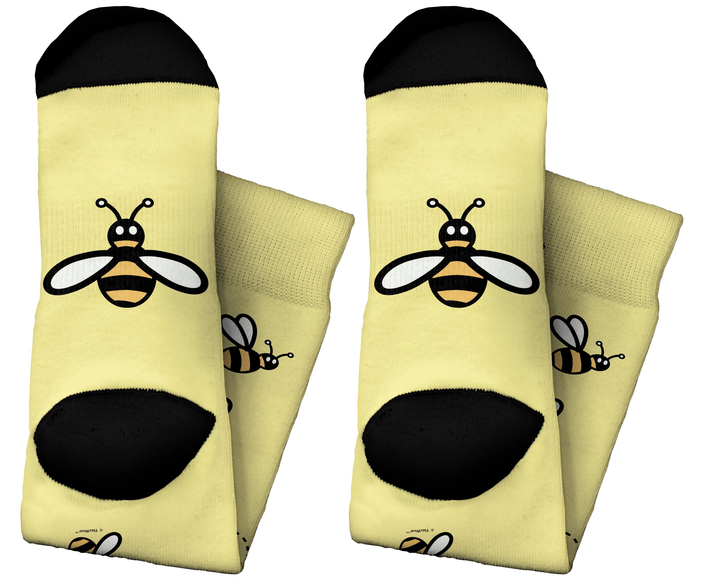 Bumble Bee Present Queen Bee Socks Cute Bee Novelty Gifts Novelty Crew