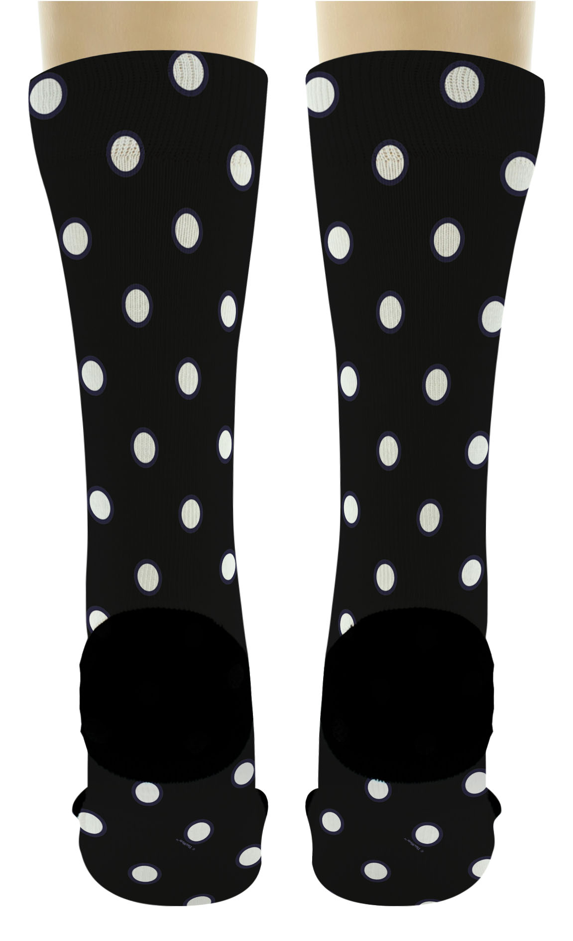 Patterned Socks Black Polka Dot Socks for Women & Men Cool Novelty Crew