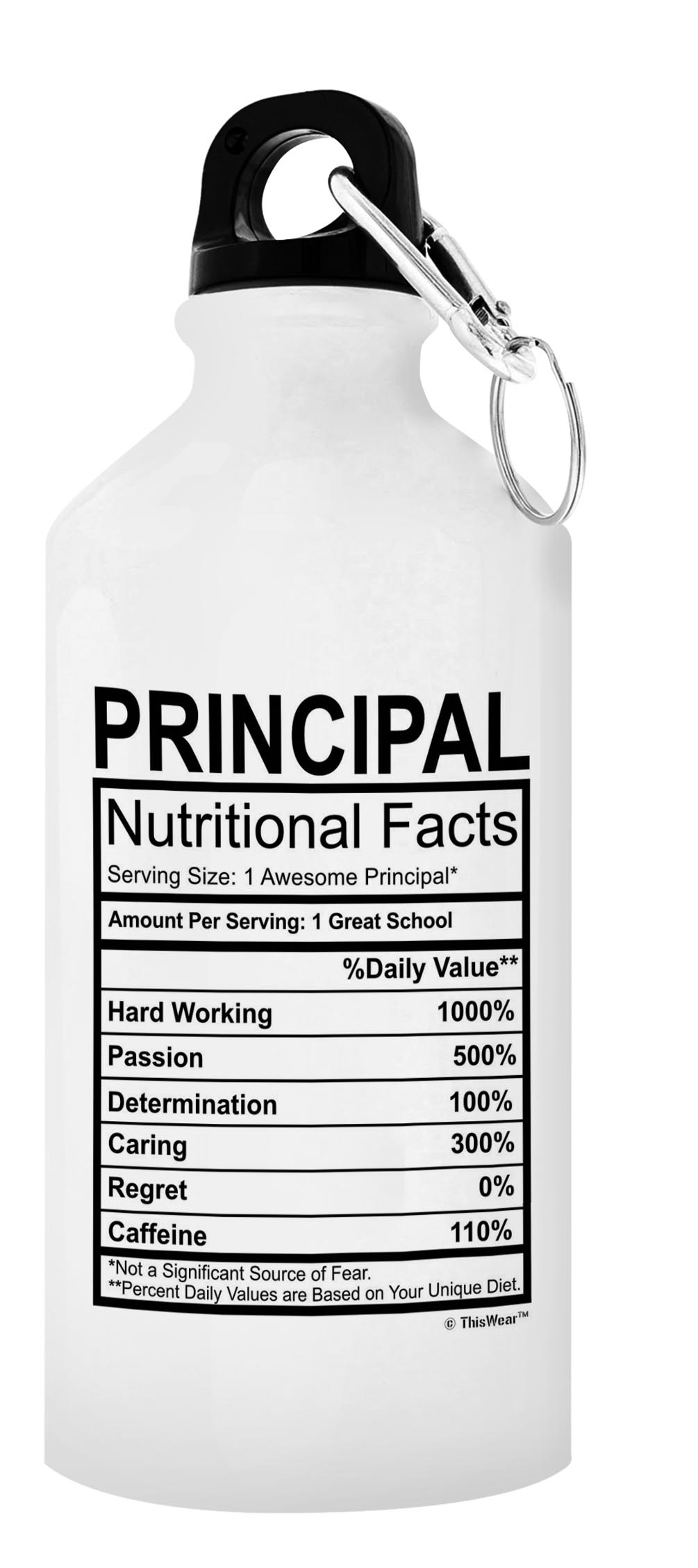 Principaux Cadeaux pour Hommes principaux Nutritional faits School aluminium Bouteille d/'eau