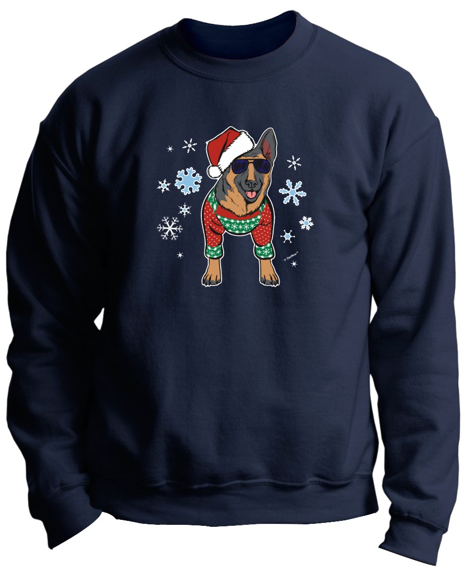 german shepherd christmas sweatshirt